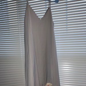 Grey dress with pockets and Pom poms